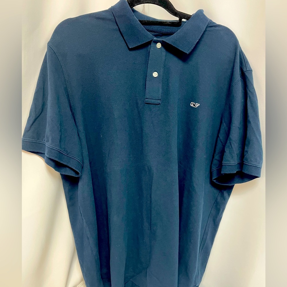 Vineyard Vines Mens Navy Short Sleeve Slim Fit Polo size XL